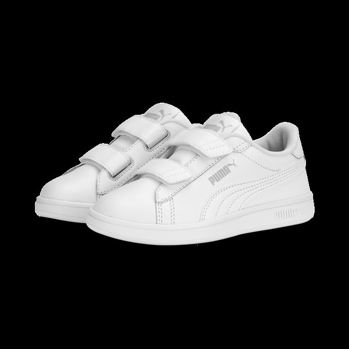 Baskets Smash 3.0 Leather V Enfant White-cool Light Grey Puma Canada