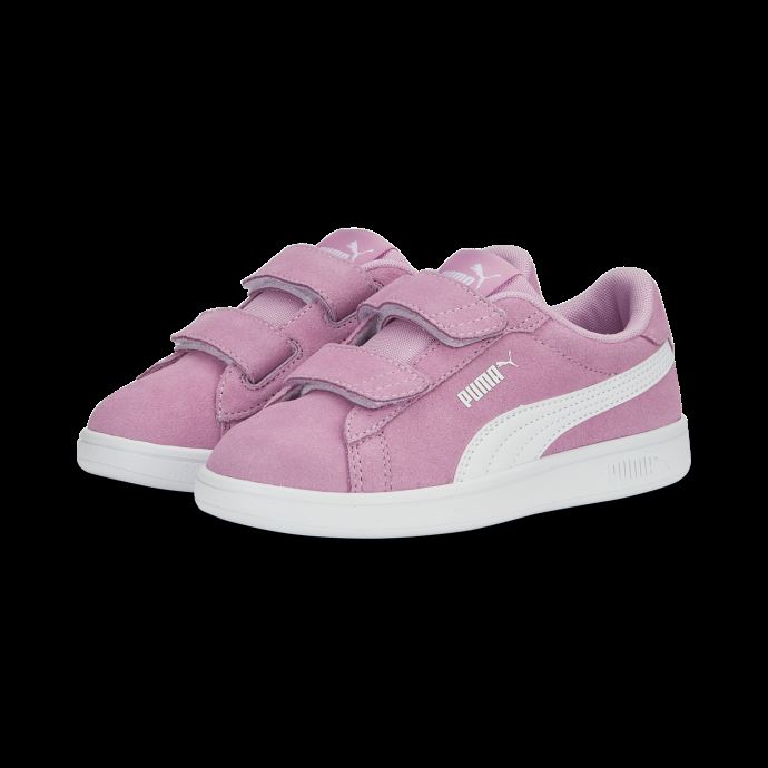 Baskets Puma Canada Smash 3.0 En Daim Lilas Mousseline-blanc Enfant