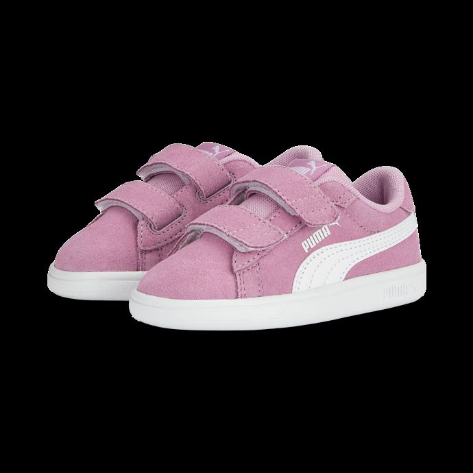 Puma Canada Smash 3.0 Baskets En Daim Bébé Lilas Mousseline-blanc