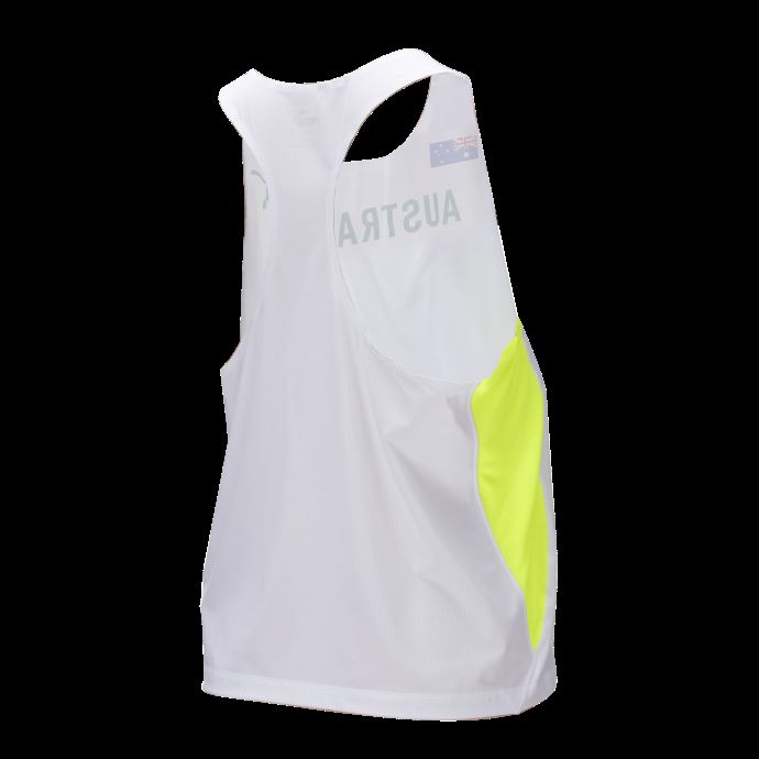 Blanc-au-po Puma Canada Athlétisme Australie Maillot De Marathon Féminin