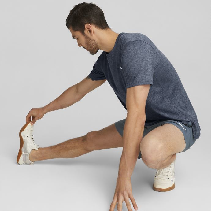 T-shirt D'entraînement à Manches Courtes Heather Préféré Pour Hommes Puma Canada Evening Sky
