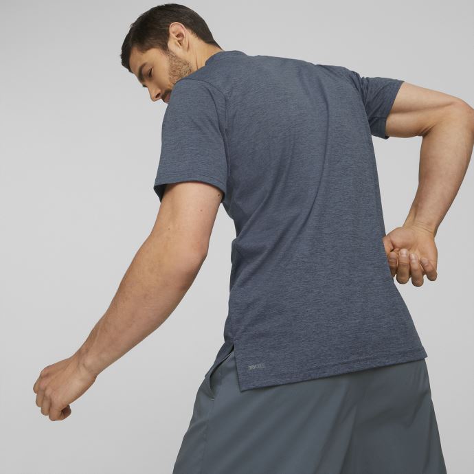 T-shirt D'entraînement à Manches Courtes Heather Préféré Pour Hommes Puma Canada Evening Sky
