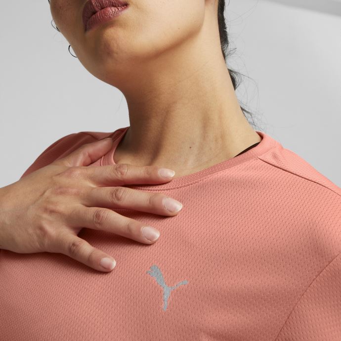 T-shirt De Course à Manches Courtes Pour Femme Préféré Puma Canada Rose Carnation