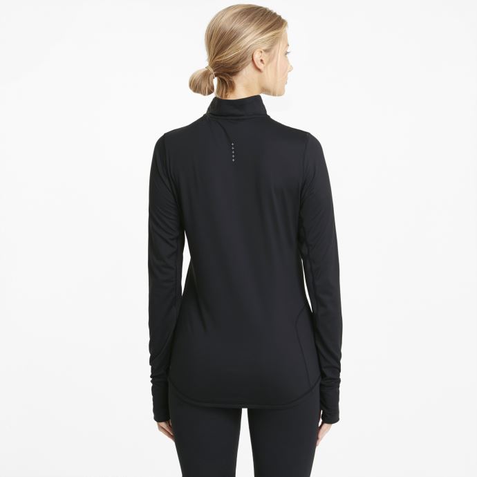 Chandail De Course à Glissière Noir Puma Canada Favorite Pour Femmes