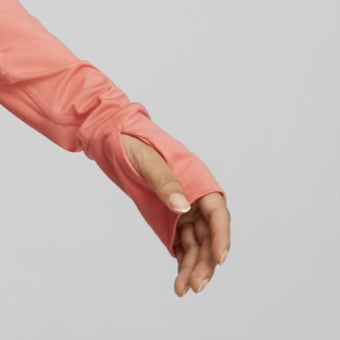 Puma Canada Chandail De Course à Glissière Quart De Favori Rose Carnation Pour Femmes