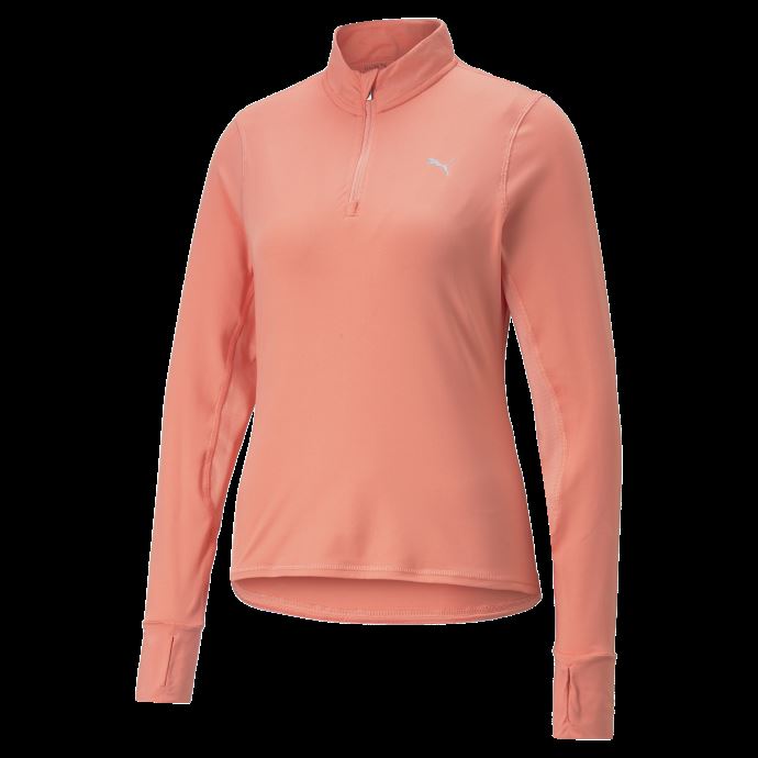 Puma Canada Chandail De Course à Glissière Quart De Favori Rose Carnation Pour Femmes
