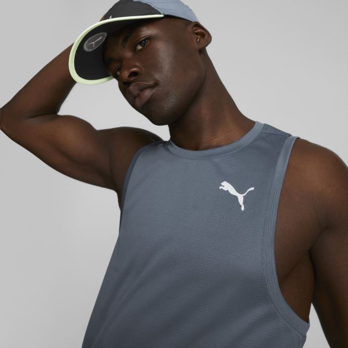 Soirée Sky-gris Platine Puma Canada Débardeur De Course Pour Hommes Favori
