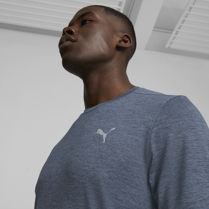 T-shirt De Course à Manches Courtes Heather Préféré Pour Hommes Puma Canada Soirée Sky-heather