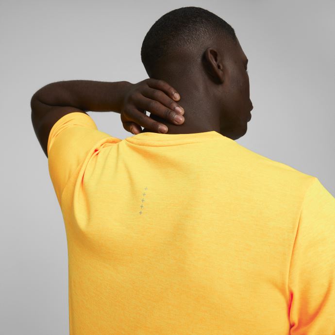 T-shirt De Course à Manches Courtes Heather Préféré Pour Hommes Puma Canada Sun Stream-heather