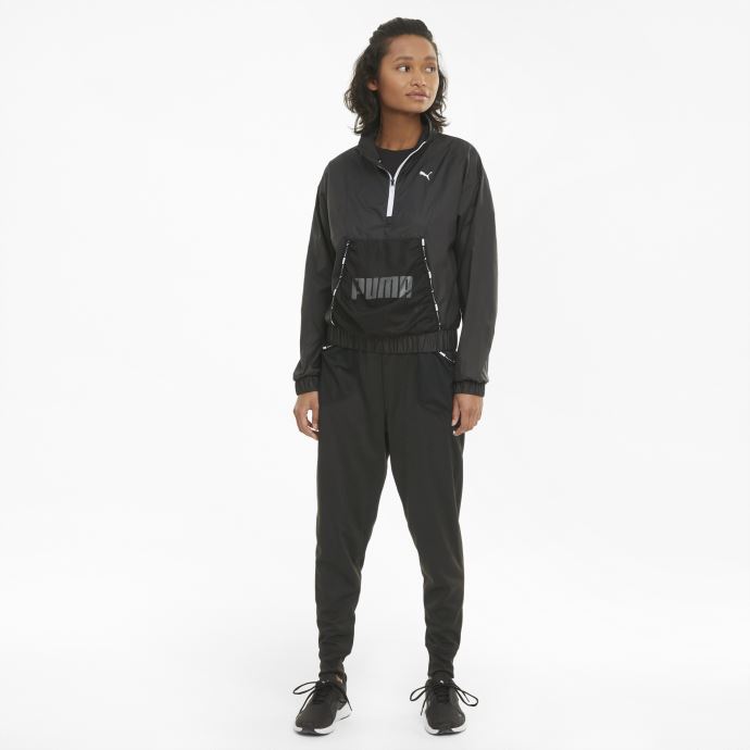 Puma Canada Chandail D'entraînement à Quart De Glissière Pour Femme Avec Logo Noir
