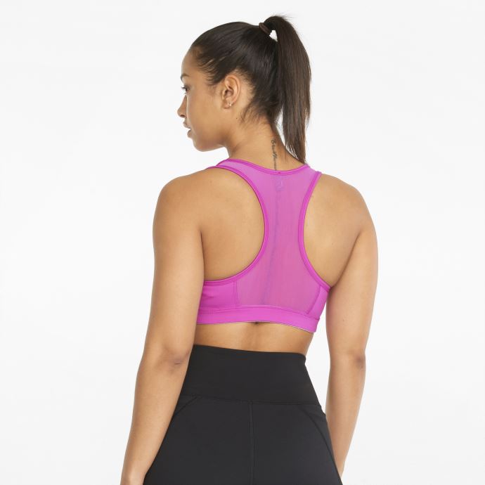 Puma Canada Deep Orchid-black-cat Mid Impact 4keeps Soutien-gorge D'entraînement Pour Femme