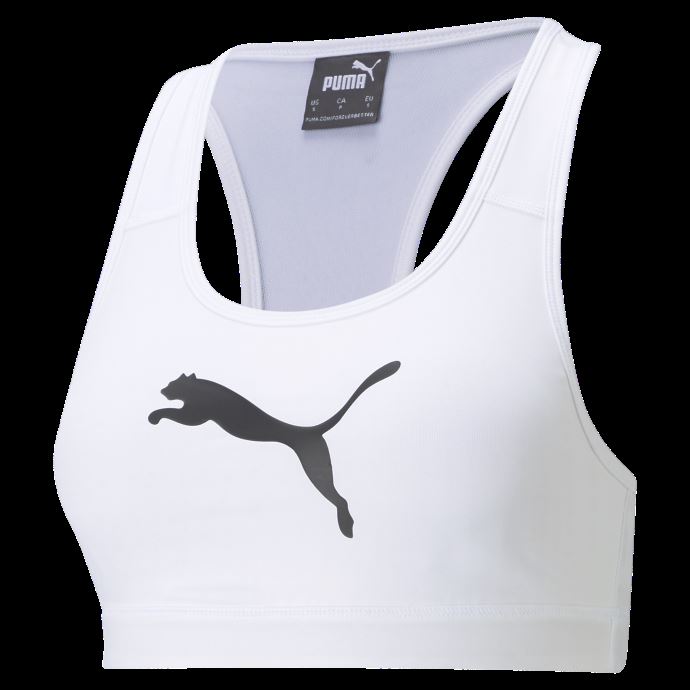 Soutien-gorge D'entrainement Mid Impact 4keeps Femme Puma Canada Blanc-noir Big Cat
