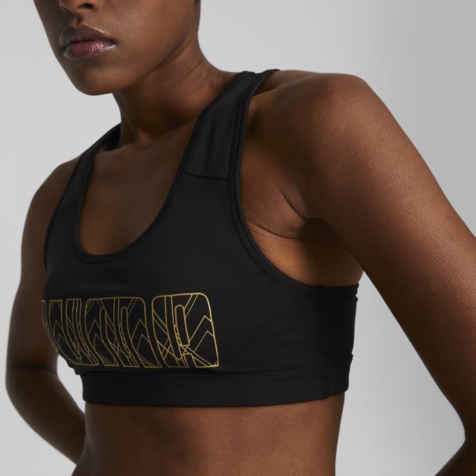 Soutien-gorge Graphique à Impact Moyen 4keeps Pour Femme Noir-team Or Puma Canada Puma Canada

