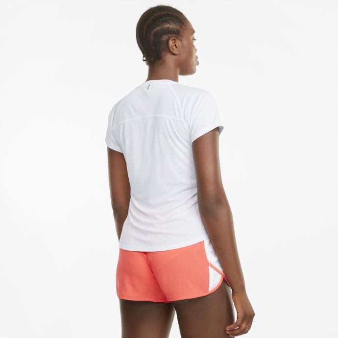 Puma Canada Logo T-shirt De Course à Manches Courtes Pour Femme Blanc