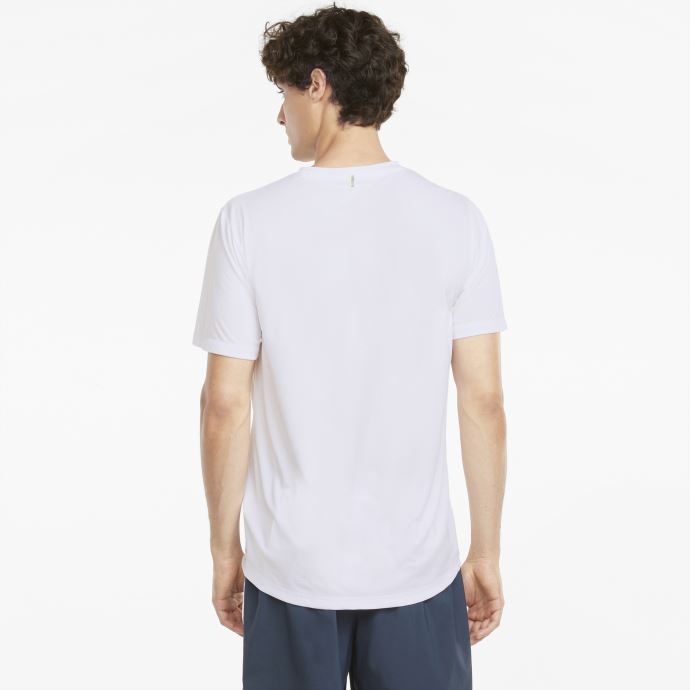 Puma Canada Logo T-shirt De Course à Manches Courtes Pour Hommes Blanc