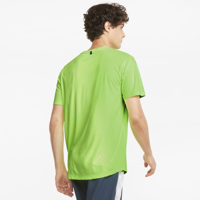 T-shirt De Course à Manches Courtes Avec Logo Puma Canada Vert éblouissant
