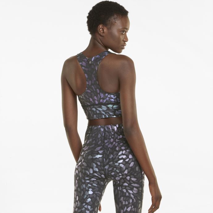 Soutien-gorge D'entraînement Graphique Pour Femmes Forever Luxe Puma Canada Noir-imprimé Irisé