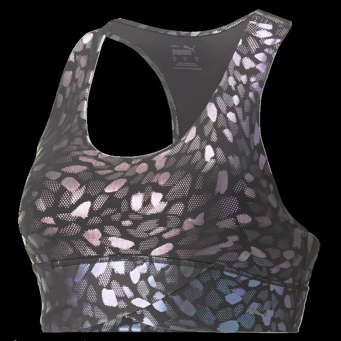 Soutien-gorge D'entraînement Graphique Pour Femmes Forever Luxe Puma Canada Noir-imprimé Irisé
