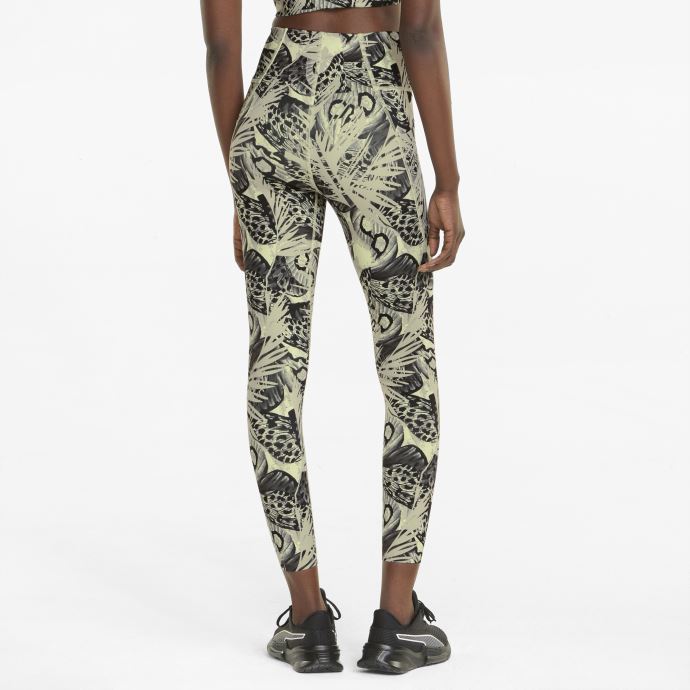 Legging D'entraînement Puma Canada Forever Luxe Graphique Pour Femme Printemps Moss-abstract Print