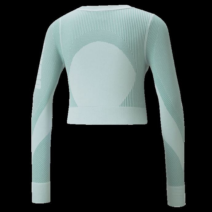 T-shirt D'entraînement Ajusté à Manches Longues Sans Coutures Pour Femmes Puma Canada Bleu Coquille D'oeuf