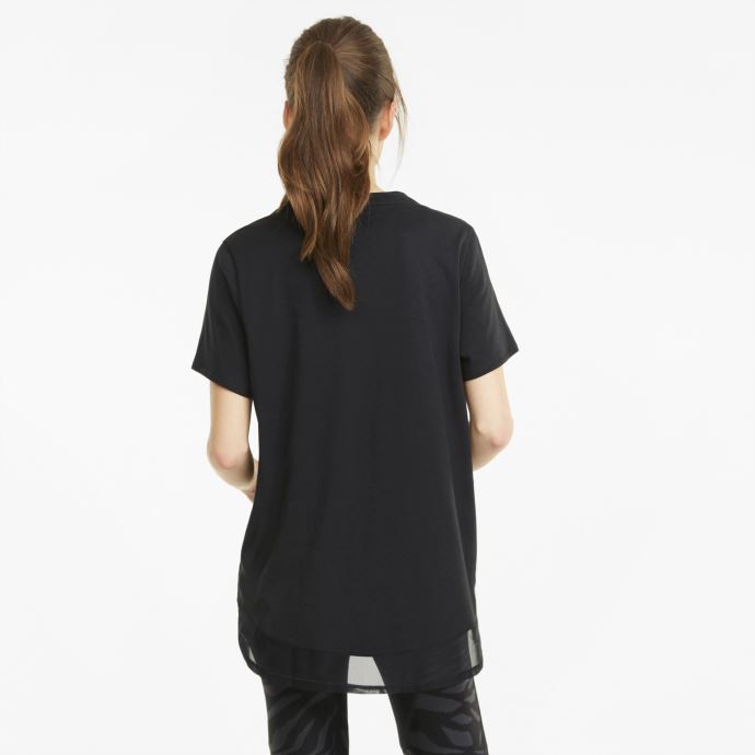 Puma Canada T-shirt D'entraînement à Manches Courtes En Maille Noire Pour Femmes