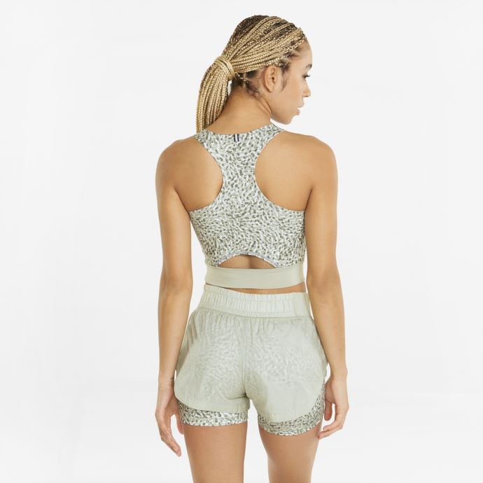 Puma Canada Débardeur Court De Course à Pied Pour Femme Spring Moss