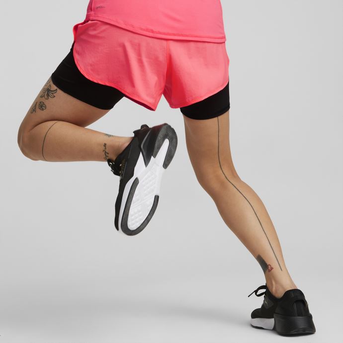 Puma Canada Short De Running Tissé 2 En 1 Pour Femme Sunset Glow-noir
