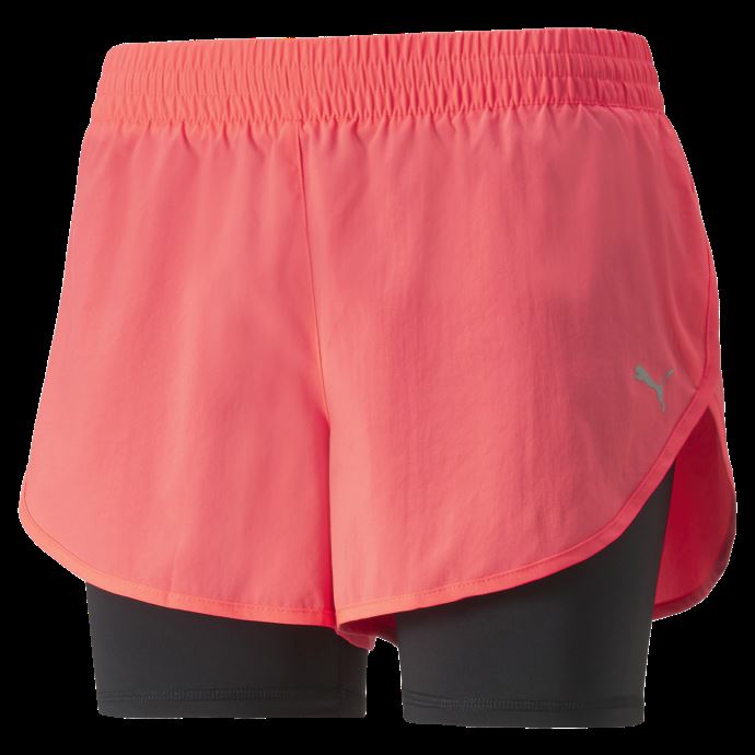 Puma Canada Short De Running Tissé 2 En 1 Pour Femme Sunset Glow-noir
