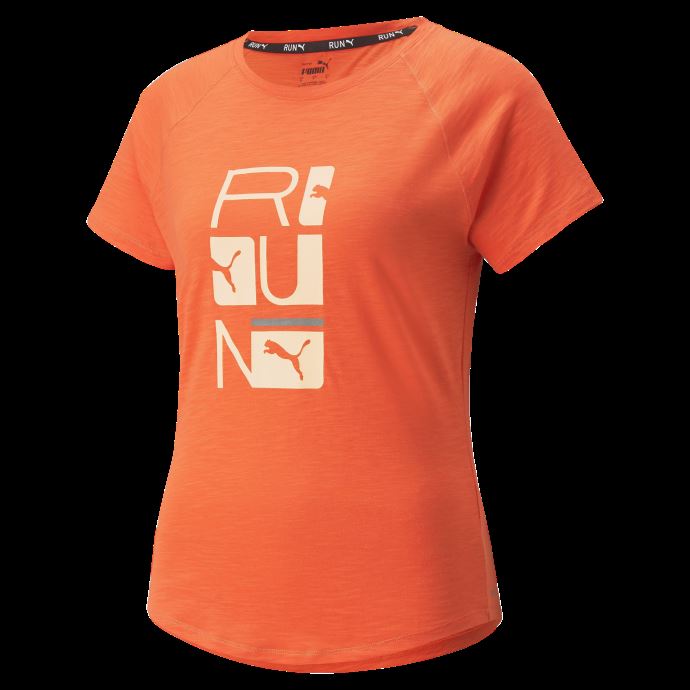 Puma Canada Firelight 5k Logo T-shirt De Course à Manches Courtes Pour Femmes
