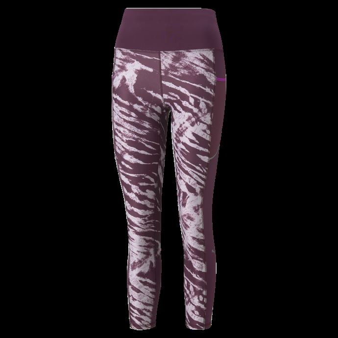 Raisin Vin Puma Canada 5k Graphique Taille Haute 7-8 Leggings De Course Pour Femmes
