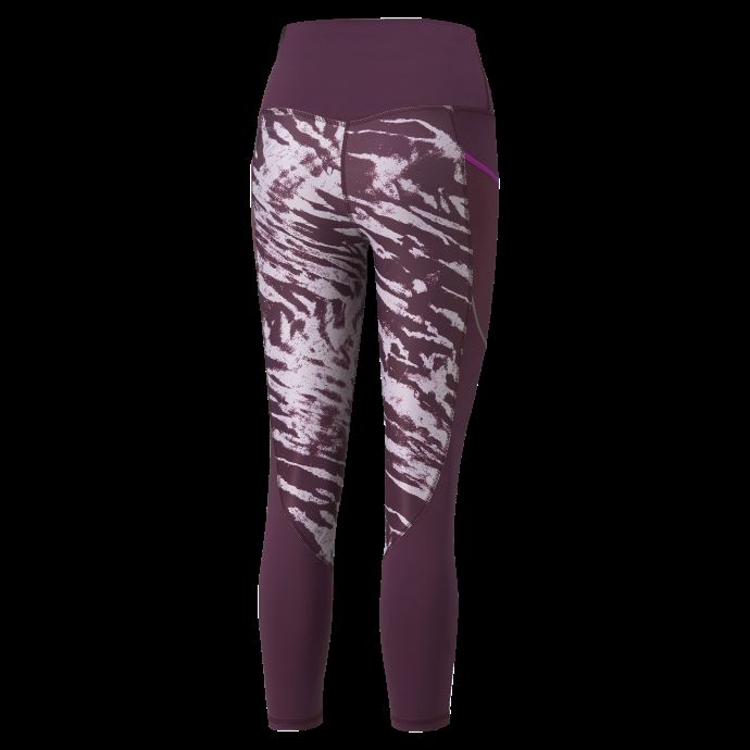Raisin Vin Puma Canada 5k Graphique Taille Haute 7-8 Leggings De Course Pour Femmes
