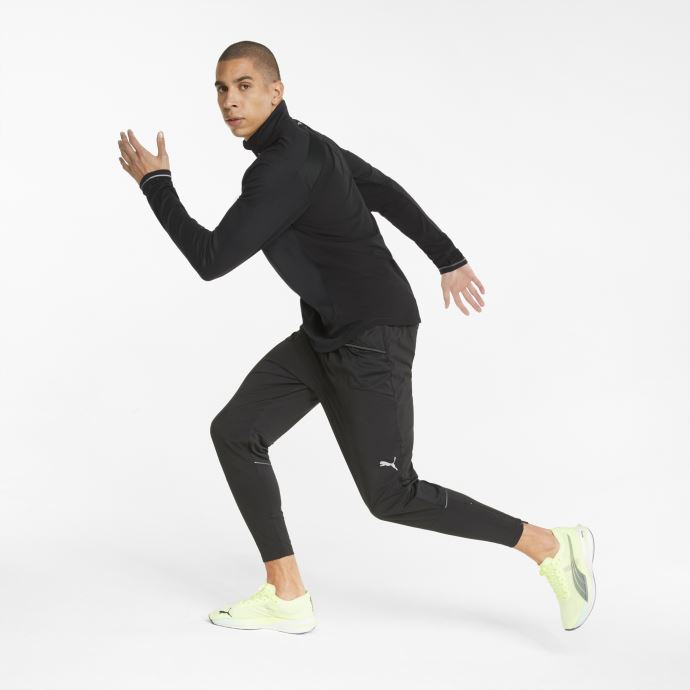 Pull De Course Puma Canada Cloudspun Knit Half-zip Pour Homme Noir
