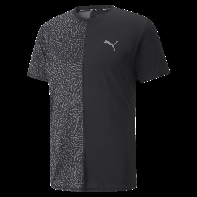 T-shirt De Course Noir Graphique à Manches Courtes Pour Hommes Puma Canada
