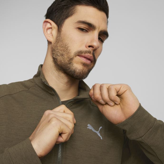 Veste D'entraînement à Fermeture éclair Intégrale Cloudspun Olive Profonde Pour Hommes Puma Canada