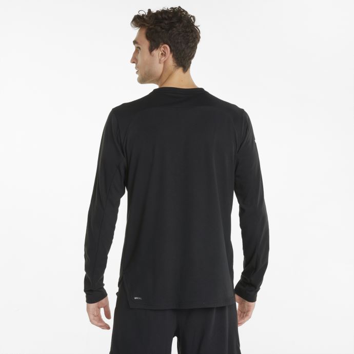 T-shirt D'entraînement à Manches Longues Avec Logo Pour Hommes Noir Puma Canada