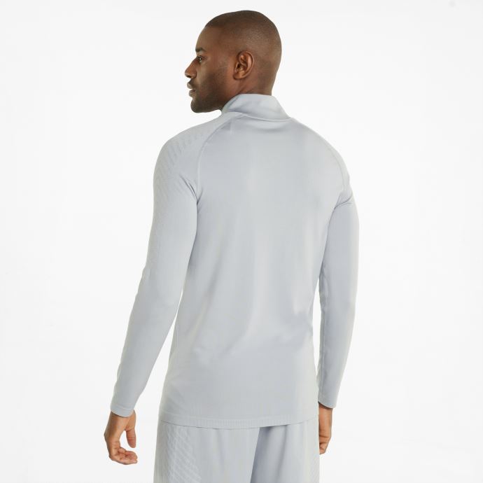 Puma Canada Formknit Haut D'entraînement Demi-zip Sans Coutures Pour Hommes Gris Moyen Chiné