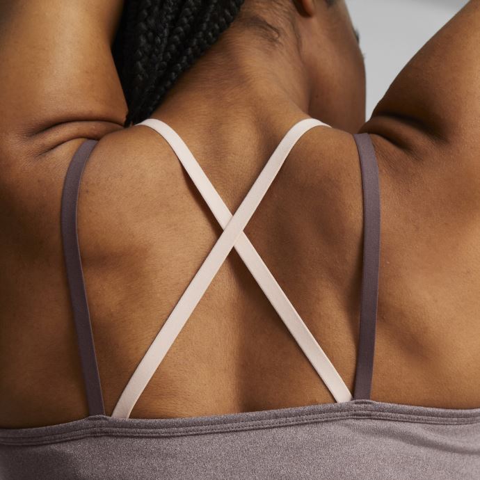 Puma Canada Dusty Plum Heather Studio Foundation Froncé Débardeur D'entraînement Pour Femme