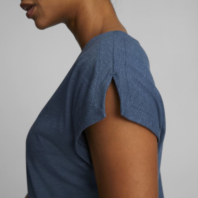 T-shirt D'entraînement Puma Canada Marine Heather Studio Foundation Pour Femme