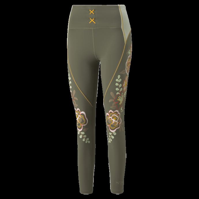 Puma Canada X Frida Kahlo 7-8 Legging D'entraînement Pour Femme Vert Mousse
