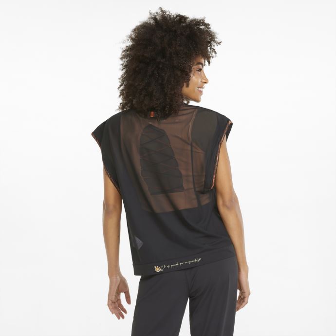 Puma Canada X Frida Kahlo T-shirt D'entraînement à Manches Courtes Pour Femme Noir