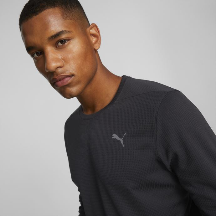 Studio Waffle T-shirt D'entraînement à Manches Longues Pour Hommes Puma Canada Noir