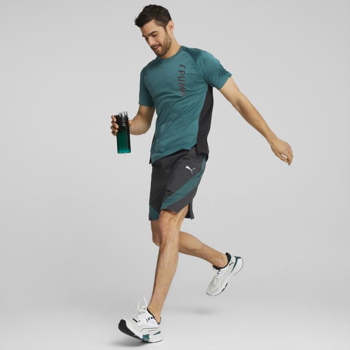 Puma Canada Fit T-shirt D'entraînement à Manches Courtes Pour Hommes Vert Varsity