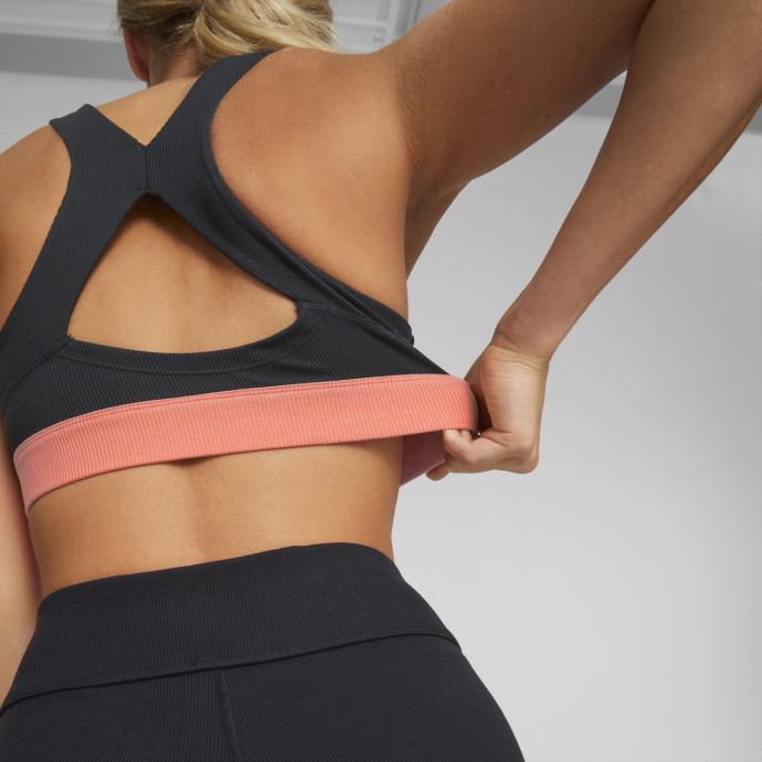 Soutien-gorge à Faible Impact Puma Canada X Maggie Stephenson Femmes Soirée Ciel-noir-bloc De Couleur