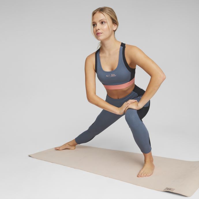 Soutien-gorge à Faible Impact Puma Canada X Maggie Stephenson Femmes Soirée Ciel-noir-bloc De Couleur
