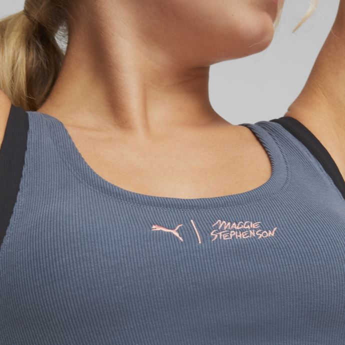 Soutien-gorge à Faible Impact Puma Canada X Maggie Stephenson Femmes Soirée Ciel-noir-bloc De Couleur
