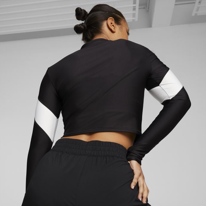 Fit Eversculpt Quarter-zip Training Crop Top Femmes Puma Canada Noir
