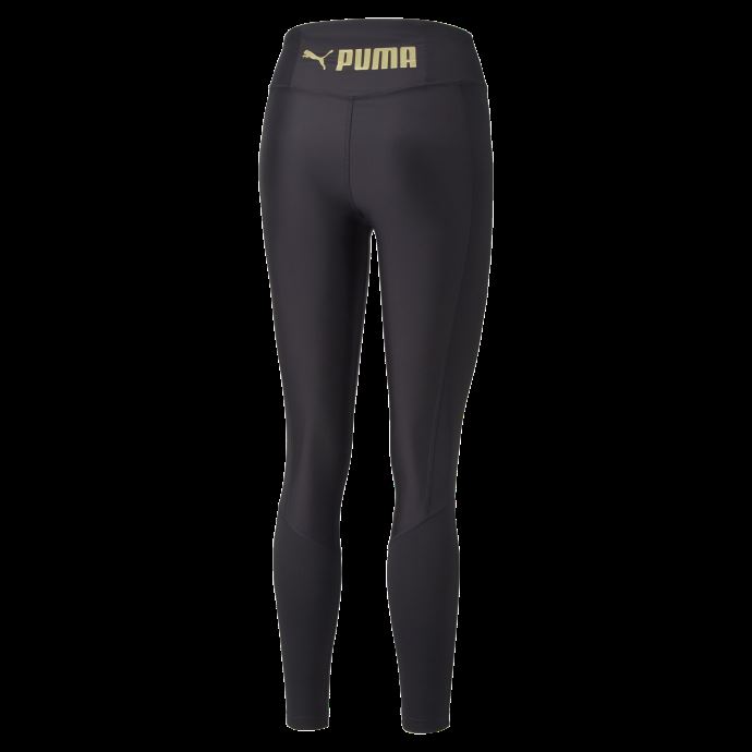 Collant D'entraînement Taille Haute Puma Canada Fit Eversculpt Pour Femme Noir Métallisé Doré

