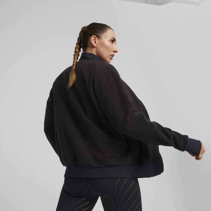Puma Canada Fit Veste D'entraînement En Sherpa Pour Femme Noir