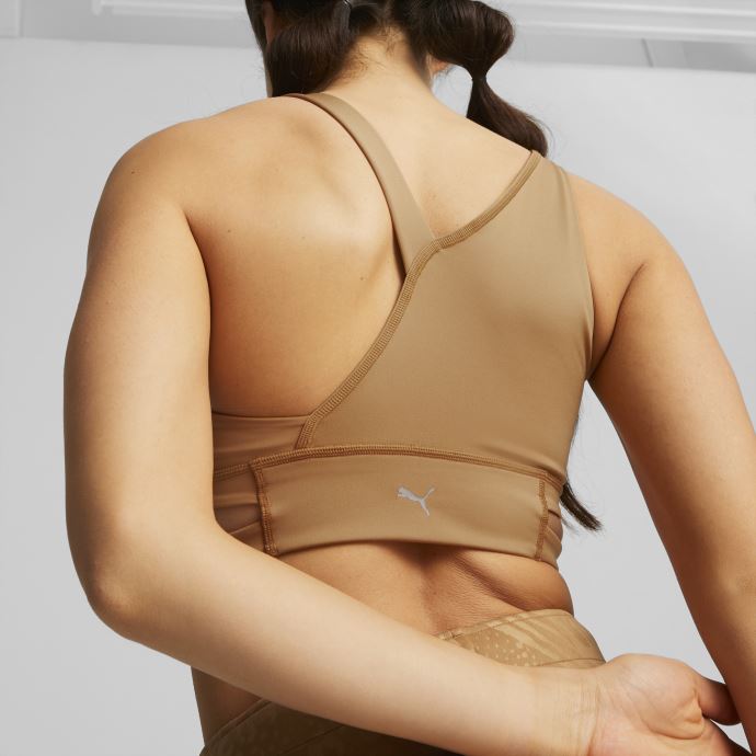 Soutien-gorge D'entrainement Puma Canada Mid Impact Fashion Luxe Pour Femmes Desert Tan
