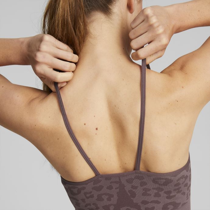 Soutien-gorge D'entraînement Long Sans Coutures Formknit Femmes Dusty Plum-leopard Print Puma Canada